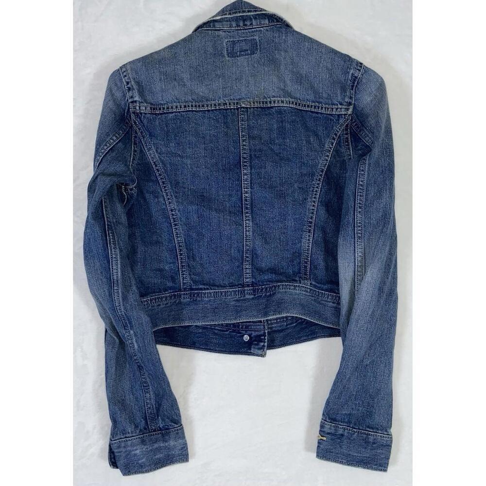Levis San Francisco Denim Jacket Womens Size Small Petite Red Tab Retro 90s Y2k - Picture 7 of 8